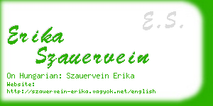 erika szauervein business card